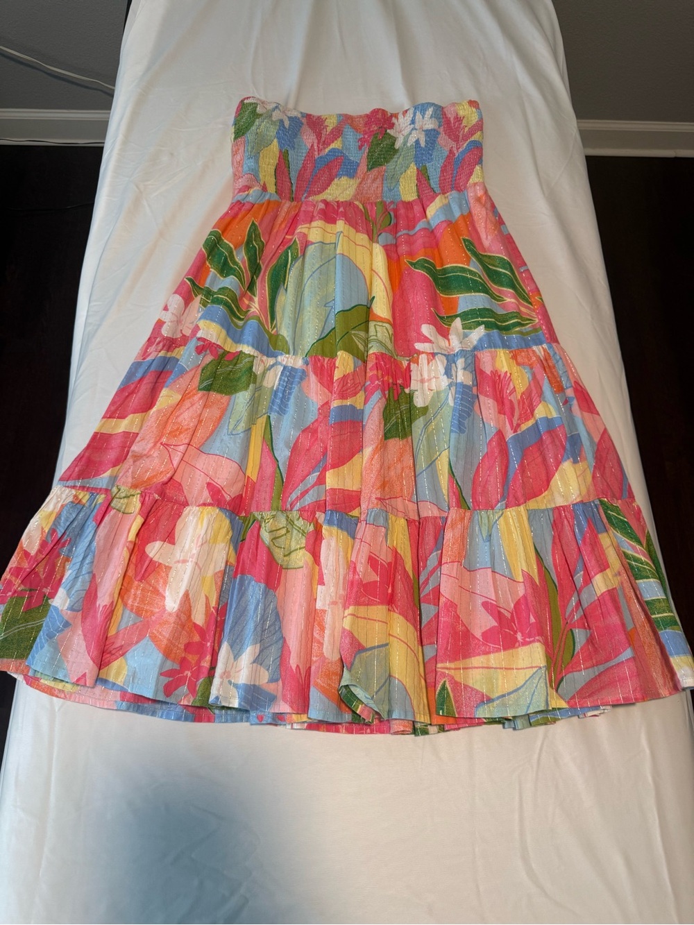 Tori Richard Calista strapless maxi dress/skirt